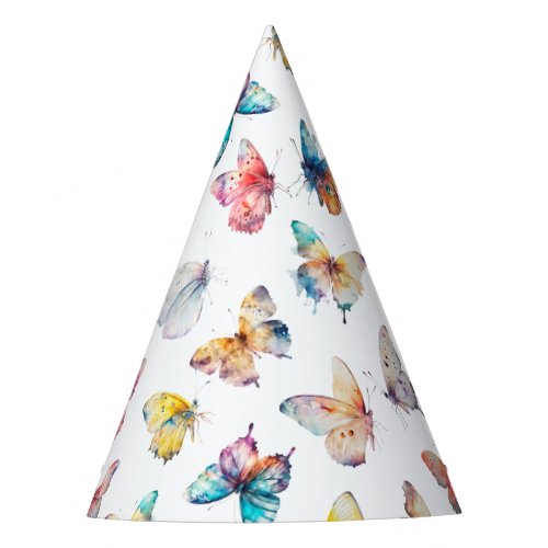Beautiful Butterfly Girls Birthday Party Party Hat