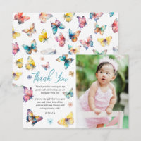 Beautiful Butterfly Girl's Birthday Photo
