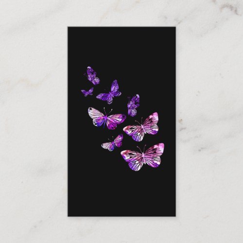 Beautiful Butterfly Girls Purple Butterlies Business Card
