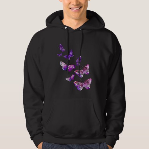 Beautiful Butterfly Girls Purple Butterlies Hoodie