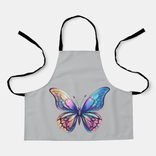 beautiful butterfly graphic design apron