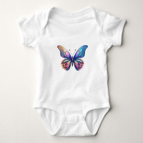 beautiful butterfly graphic design baby bodysuit