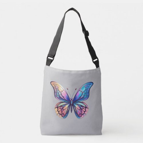 beautiful butterfly graphic design crossbody bag
