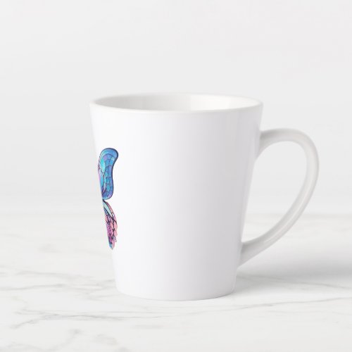 beautiful butterfly graphic design latte mug