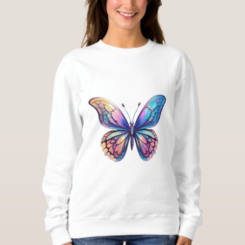 beautiful butterfly graphic design sweatshirt