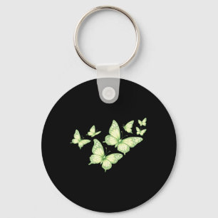 Beautiful Butterfly Green Butterfly Lovers Women Keychain