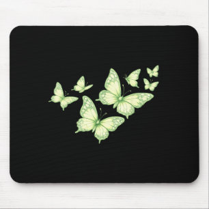 Beautiful Butterfly Green Butterfly Lovers Women Mouse Pad