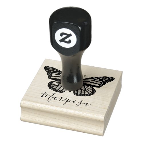 Beautiful Butterfly Hand Drawn CUSTOMIZE IT Rubber Stamp