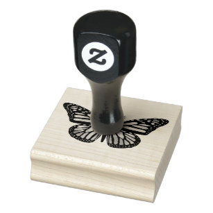 Beautiful Butterfly Hand Drawn Rubber Stamp
