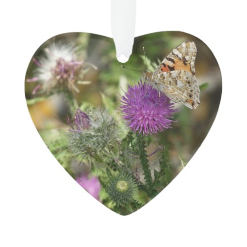 Beautiful Butterfly Heart Ornament