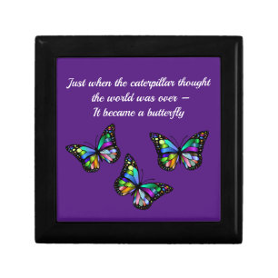 Beautiful Butterfly Inspirational Quote Gift Box