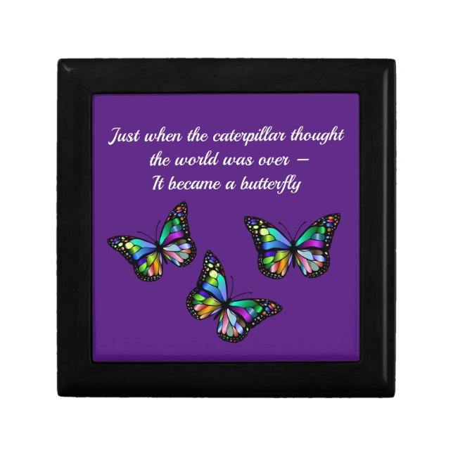 Beautiful Butterfly Inspirational Quote Gift Box (Front)