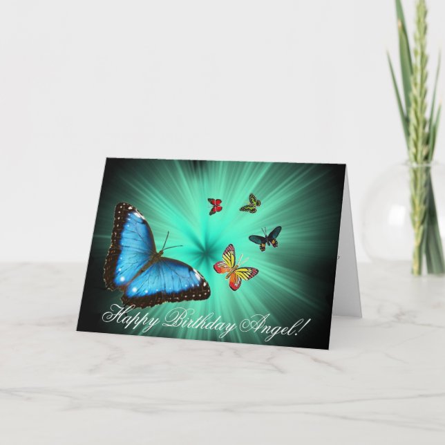 Beautiful Butterfly Journey Happy Birthday Card (Front)
