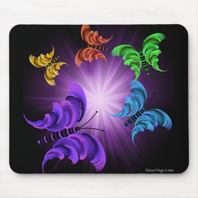 Beautiful Butterfly Journey Mouse Pad (Front)