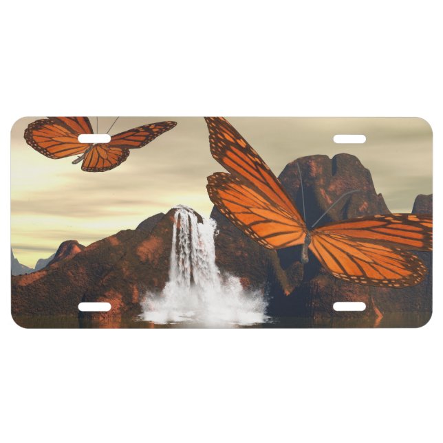 Beautiful butterfly license plate (Front)