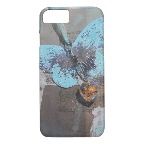 Beautiful Butterfly Mixed Media Art iPhone 87 Case