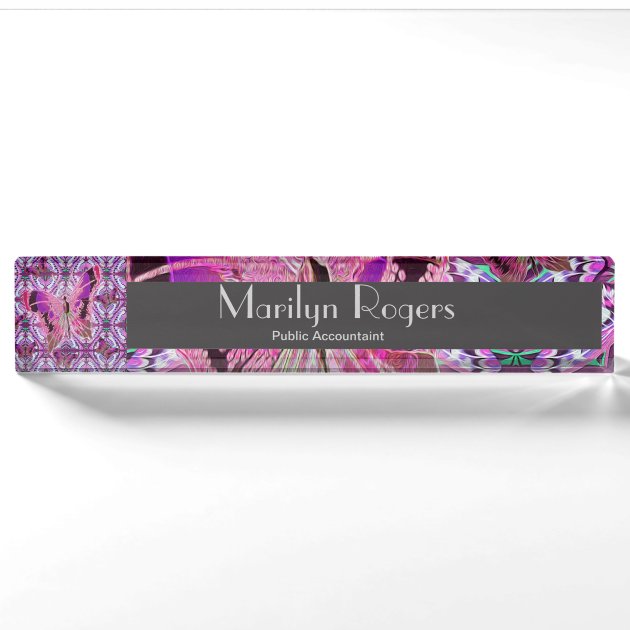 Beautiful Butterfly Nameplate | Zazzle.com