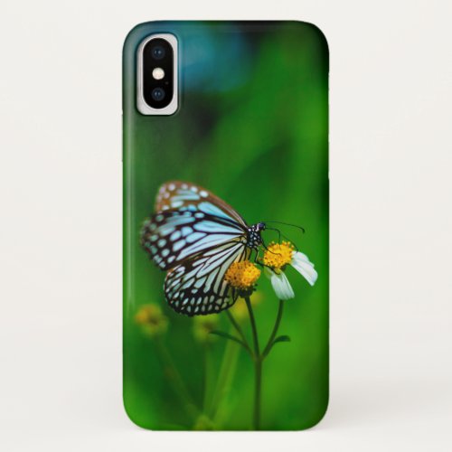 Beautiful Butterfly on a flower iPhone X Case