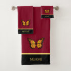 Beautiful butterfly on burgundy