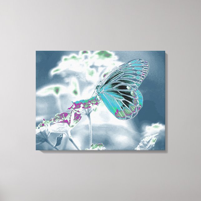 Beautiful Butterfly on flower Canvas Print (Front)