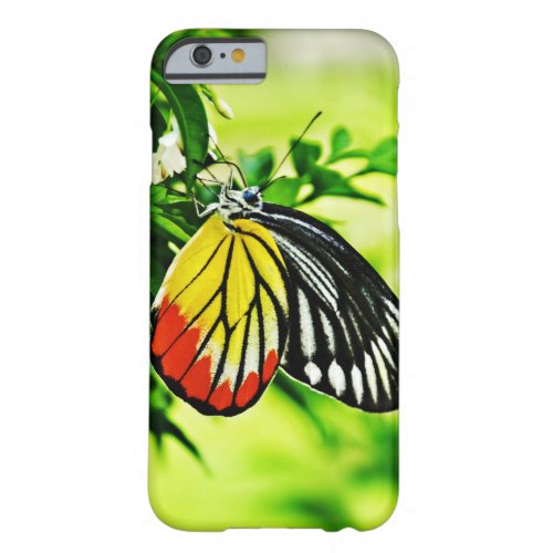 Beautiful Butterfly on Flowers Barely There iPhone 6 Case