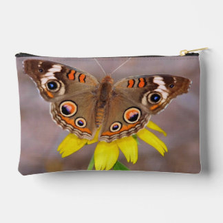 Beautiful Butterfly on Yellow Flower  Accessory Pouch