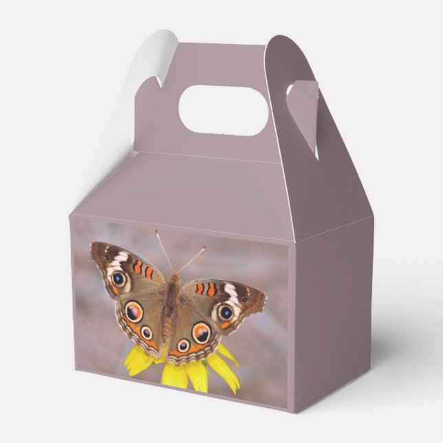 Beautiful Butterfly on Yellow Flower  Favor Boxes (Front Side)