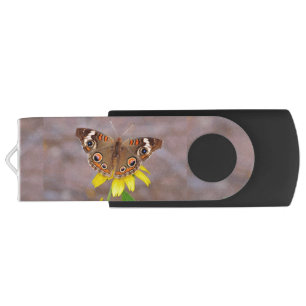 Beautiful Butterfly on Yellow Flower  Flash Drive
