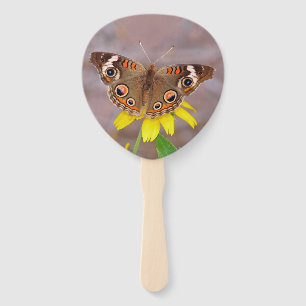 Beautiful Butterfly on Yellow Flower Hand Fan