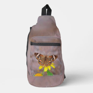 Beautiful Butterfly on Yellow Flower Sling Bag