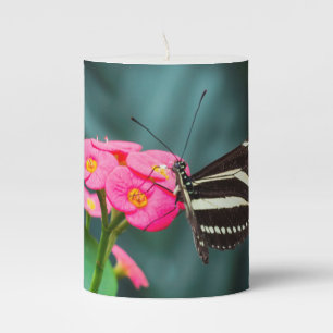 Beautiful butterfly  pillar candle
