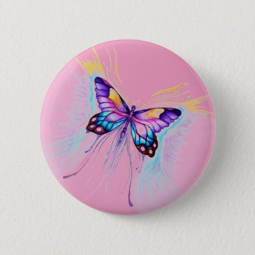 Beautiful Butterfly Pinback Button