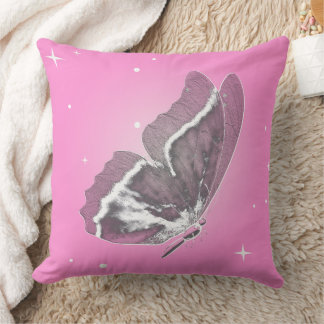 Beautiful Butterfly Pink Square Pillow