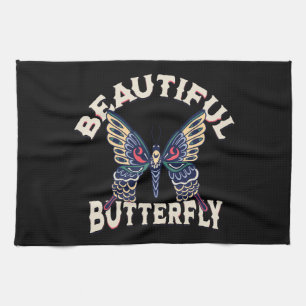 beautiful-butterfly-retro-vector-art-illustration- kitchen towel