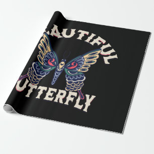 beautiful-butterfly-retro-vector-art-illustration- wrapping paper