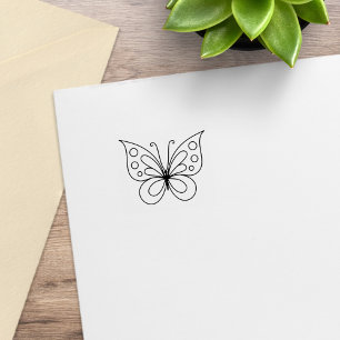Beautiful Butterfly Rubber Stamp