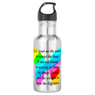 BEAUTIFUL BUTTERFLY SERENITY PRAYER DESIGN WATER BOTTLE