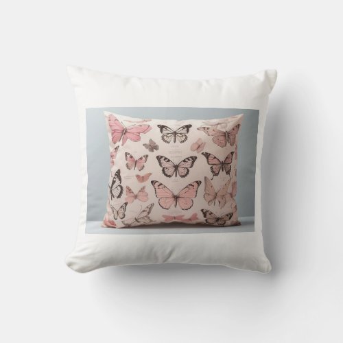 Beautiful Butterfly Serenity Throw Pillow