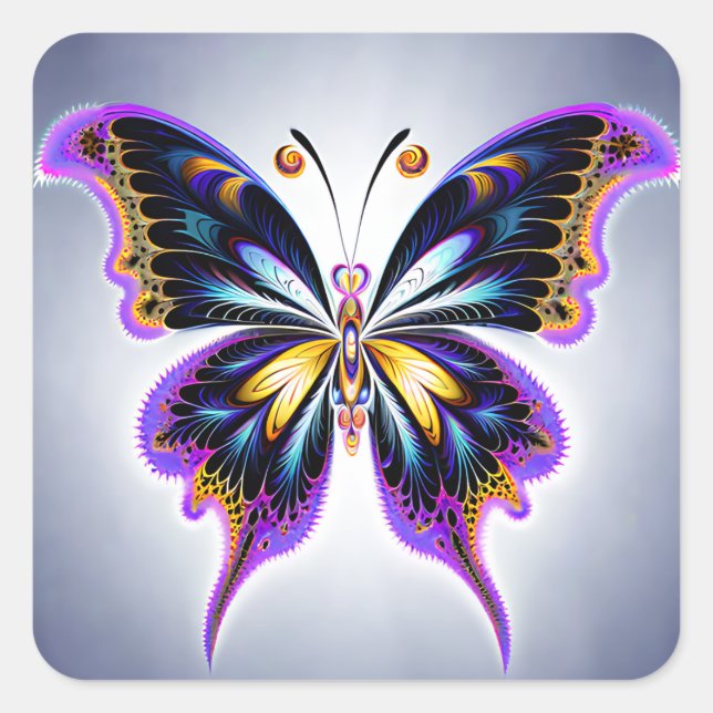Beautiful Butterfly Square Sticker (Front)