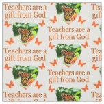 BEAUTIFUL BUTTERFLY TEACHERS PRAYER DESIGN FABRIC