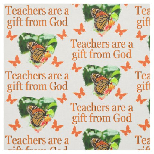BEAUTIFUL BUTTERFLY TEACHERS PRAYER DESIGN FABRIC