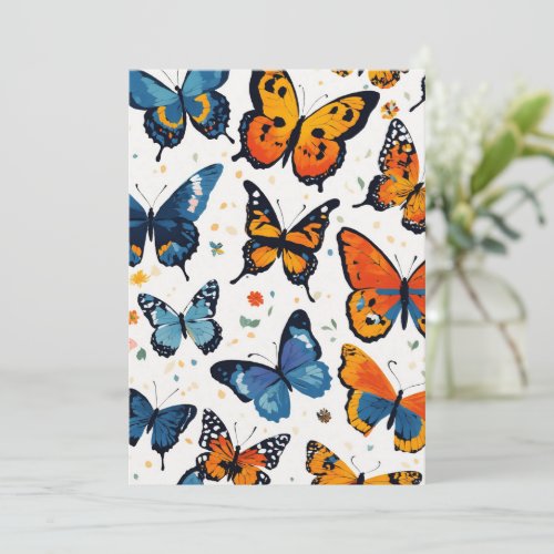 Beautiful butterfly thank you card 