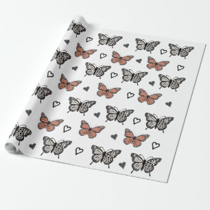 "Beautiful Butterfly-Themed Wrapping Paper. Paper