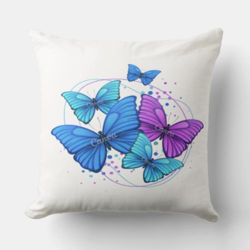 Beautiful Butterfly Throw Pillow