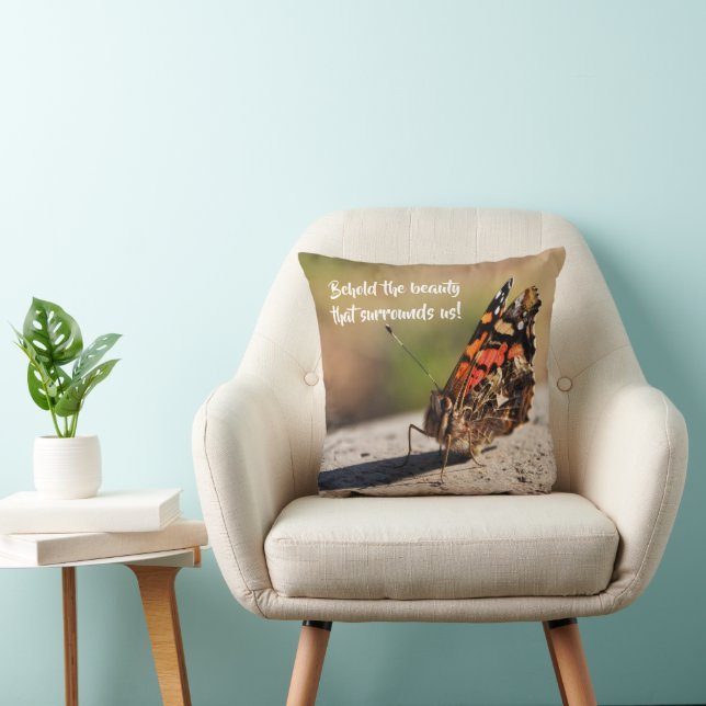 Beautiful butterfly throw pillow (Chair)