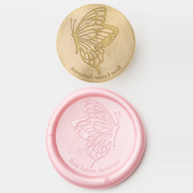 Beautiful Butterfly  Wax Seal Stamp (Stamped)