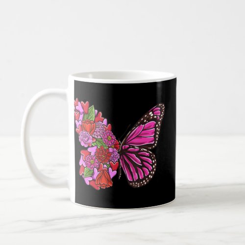 Beautiful Butterfly With Half Flowers For Butterfl Coffee Mug