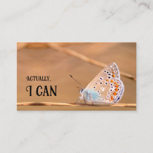 Beautiful butterfly with motivational quote business card