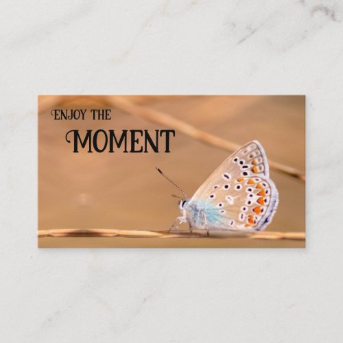 Beautiful butterfly with motivational quote business card