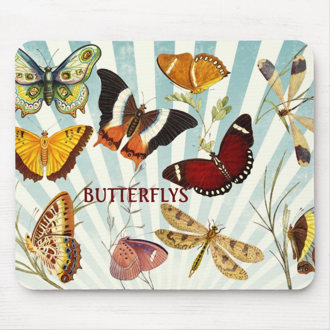 Beautiful Butterflys Mouse Pad (Front)